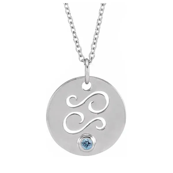 Zodiac Gemstone Charm Necklace