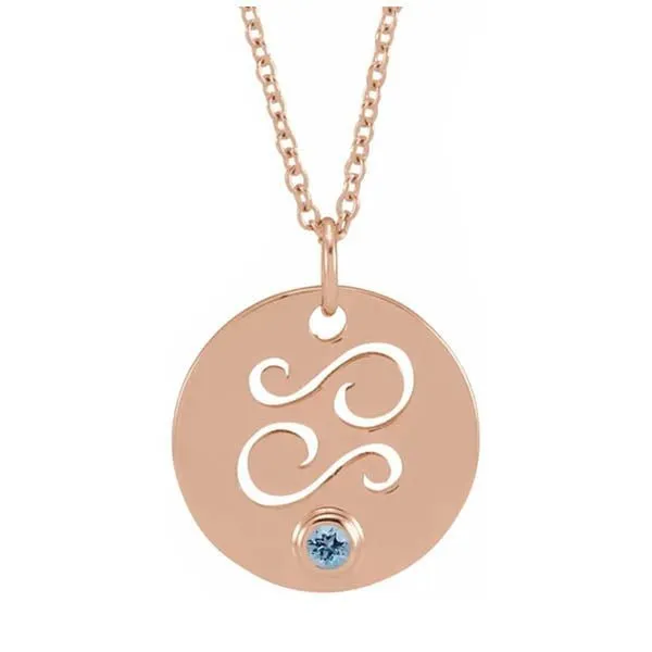 Zodiac Gemstone Charm Necklace