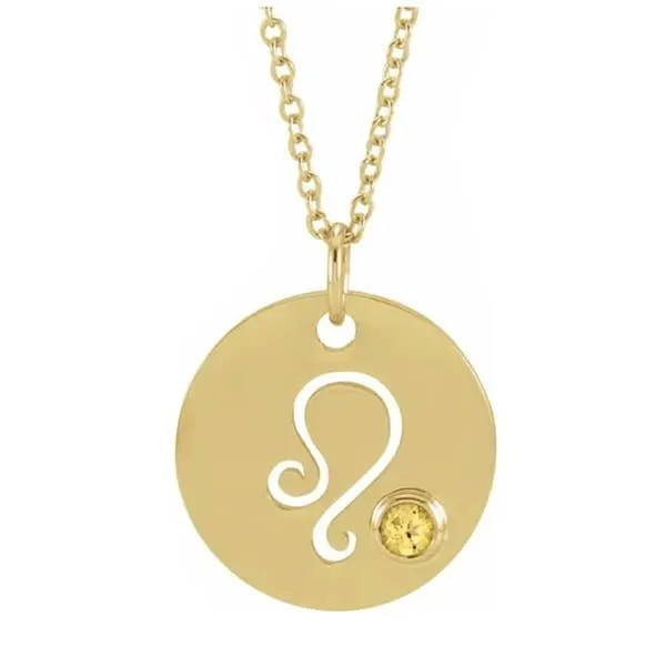 Zodiac Gemstone Charm Necklace