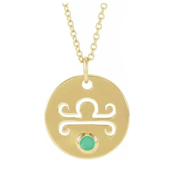 Zodiac Gemstone Charm Necklace