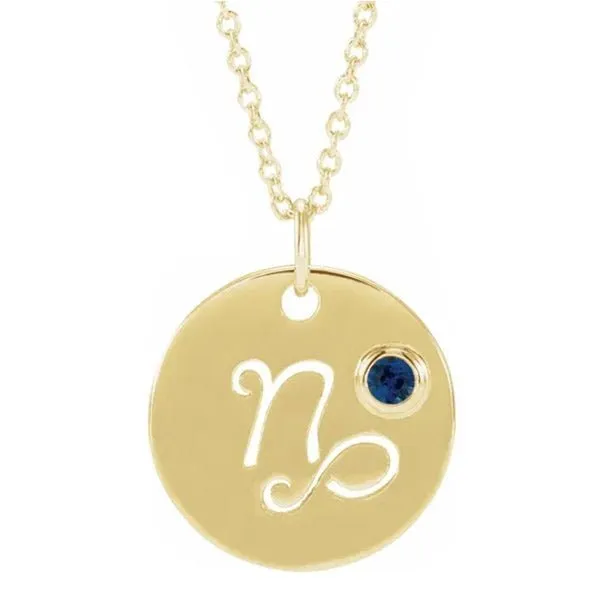 Zodiac Gemstone Charm Necklace