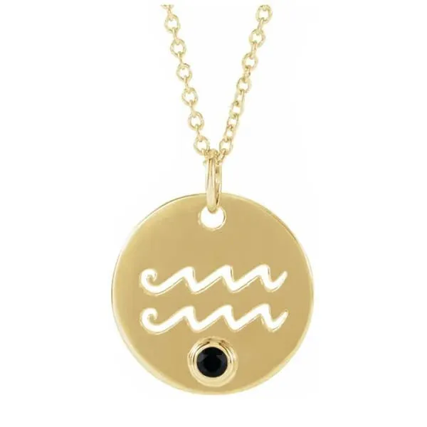 Zodiac Gemstone Charm Necklace