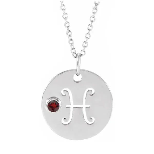 Zodiac Gemstone Charm Necklace
